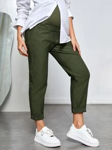 SHEIN 孕婦斜口袋蘿蔔褲