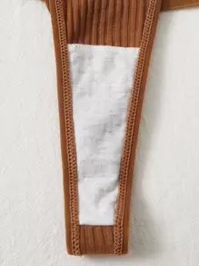 7packs Ribbed Knit Sexy G-String - Multicolor - View 4