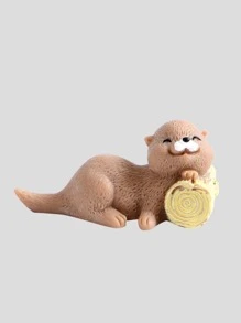 4入組卡通水獺形狀花園裝飾物