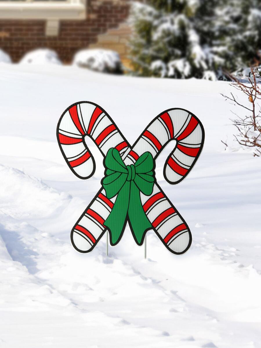 1 cái Giáng sinh Kẹo Mía Hình trang trí Khu vườn - Nhiều màu - Xem 1