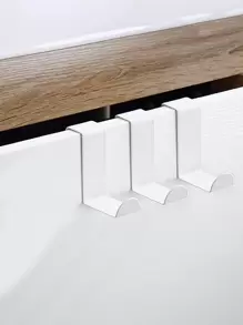 3入組/套不銹鋼門背掛鉤經典白色家用門鉤 - 白色 - 查看 1