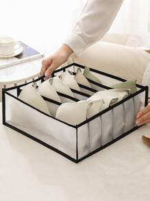 3pcs Underwear Compartment Organizer Socks Underwear Storage Box Drawer Storage Organizer Bag - Black - View 4