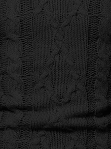 Manfinity Men Cable Knit Turtleneck Sweater - Black - View 7