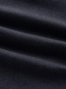 Manfinity RebelGame Nam Áo phông trơn Bông Cổ giả - Xanh đậm - Xem 3