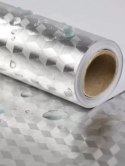 1 件厨房防油墙贴、厨房防油贴纸、防火耐高温墙贴、自粘式台面橱柜锡纸、贴纸、墙贴花、家居装饰乙烯基贴花、春季装饰品让您的家焕然一新、拉玛装饰贴纸