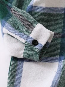 小男童格紋補丁貼口袋外套