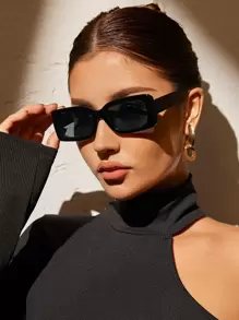 1 para klasycznych kwadratowych plastikowych okularów przeciwsłonecznych, idealnych na prezenty świąteczne, stroje wakacyjne, zakupy, imprezy na plaży, festiwale muzyczne, modę, uniwersalność, elegancję, idealne na rodzinne wycieczki, podróże, letnie wakacje na plaży i inne aktywności na świeżym powietrzu