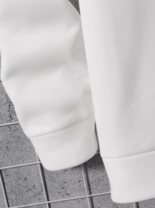 Manfinity VCAY Men Letter Graphic Sweatshirt & Drawstring Waist Trousers - Multicolor - View 5