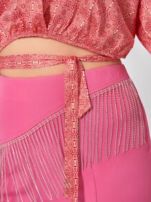 Sara Cennamo 大碼燈籠袖前繫帶短款襯衫 - 彩色 - 查看 5