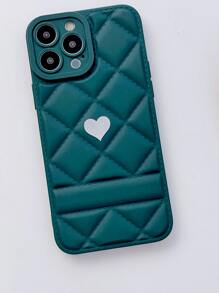 vỏ điện thoại hình trái tim - Màu xanh lá cây đậm - Xem 3