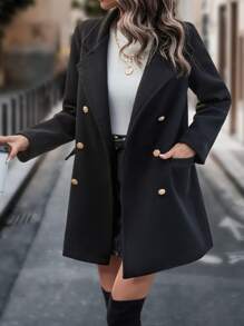 SHEIN Privé 雙排釦西裝領外套