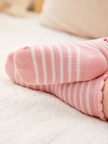3 đôi tất trẻ em họa tiết ren hoa - Nhiều màu - Xem 5