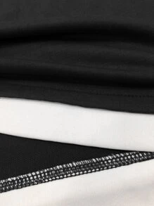 Men Patched Pocket Contrast Trim Tee - Black - View 7