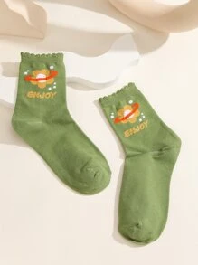 Calze alte con grafica lettera - Multicolore - Visualizzare 2