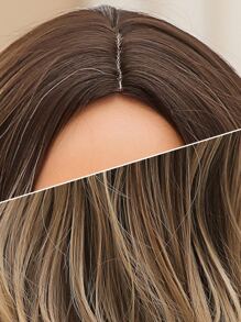 Bóng Nâu Tóc giả Nhiều màu Ở giữa Phần Dài Quăn Tóc giả tổng hợp Đối với phụ nữ Hằng ngày Buổi tiệc Tóc giả Chống nóng Tóc giả - Nhiều màu - Xem 8