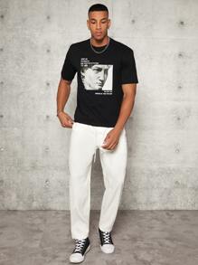 Manfinity NiteLyfe Nam Quần Bông Eo dây rút - trắng - Xem 6