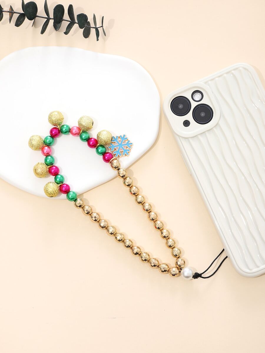 Tira de celular copo de nieve colgante - Multicolor - Ver 1