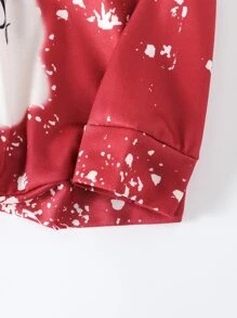 SHEIN Unity Thêm 1 áo nỉ in hình Giáng sinh cho mùa thu. - Đỏ và trắng - Xem 6