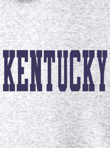 SHEIN EZwear Plus Letter Graphic Thermal Lined Sweatshirt - Grey - View 7