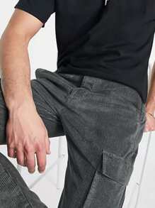 Manfinity 男士側翻蓋口袋工裝褲