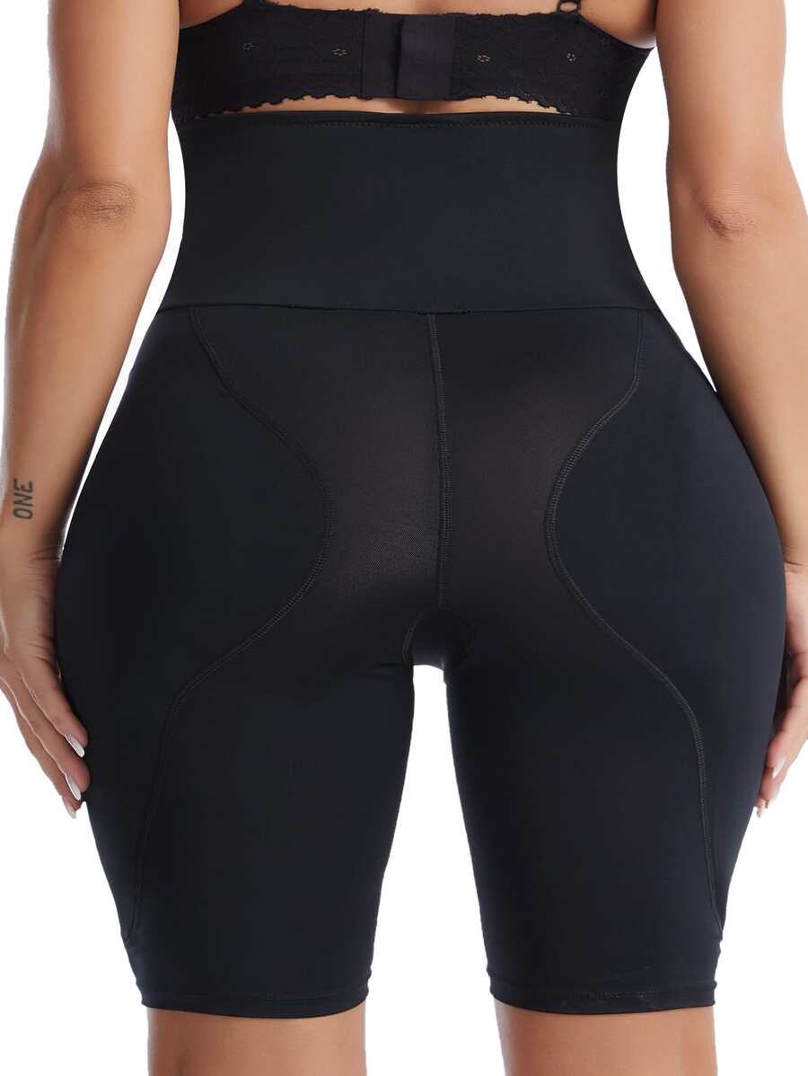 Solid Shapewear Shorts - Black - View 1