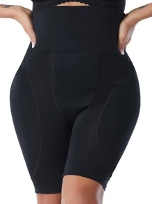 Solid Shapewear Shorts - Black - View 5