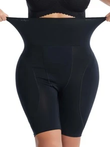 Solid Shapewear Shorts - Black - View 4