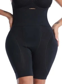 Solid Shapewear Shorts - Black - View 2