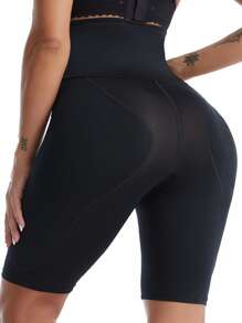 Solid Shapewear Shorts - Black - View 6