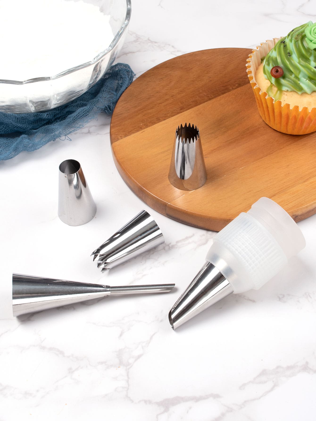 6pcs Stainless Steel Piping Nozzle Set - Silver - View 1