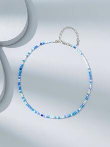 1 pieza de collar de cuentas de cristal multicolor (las cuentas se seleccionan aleatoriamente) - Multicolor - Ver 3