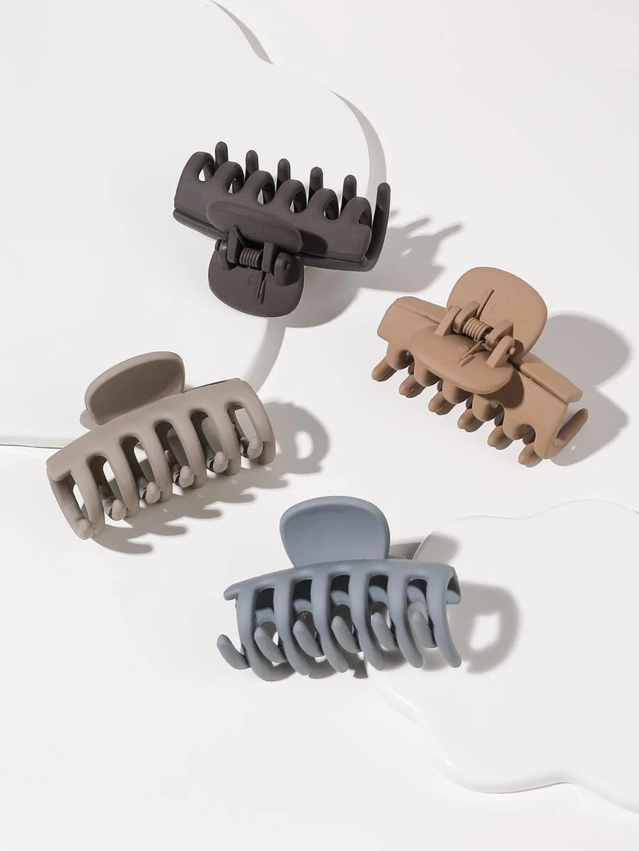 4 kẹp tóc chắc chắn dùng hàng ngày cho bé gái, kiểu tóc thường ngày, phụ kiện tóc, kẹp tóc, kẹp hàm, kẹp tóc, đồ dùng học tập, kẹp tóc mùa thu đông cho trang phục đi nghỉ của phụ nữ - Nhiều màu - Xem 1