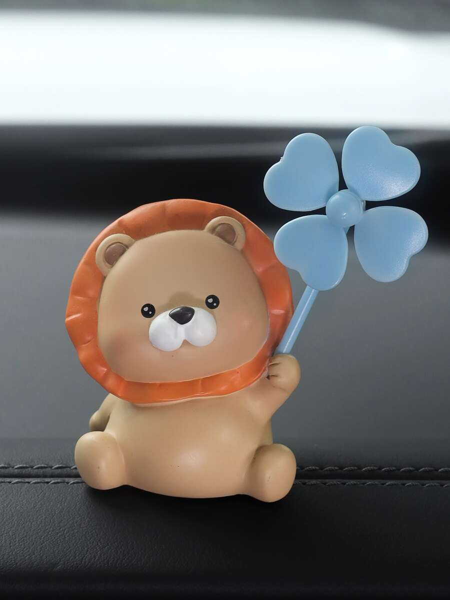 1pc Bear Design Car Ornament - Brown - View 1