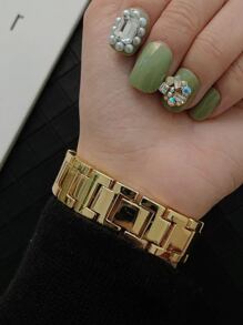 1入組鏈條設計錶帶適用於Apple Watch - 金色 - 查看 2