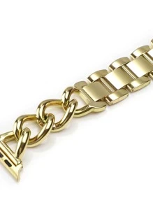 1入組鏈條設計錶帶適用於Apple Watch - 金色 - 查看 3