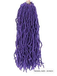 1 paquete de cabello trenzado púrpura suave Locs Crochet, de 18 a 36 pulgadas de largo, extensiones de cabello sintético Crochet Locs falsos/morados, regalos de Navidad (Púrpura#) - Ver 2