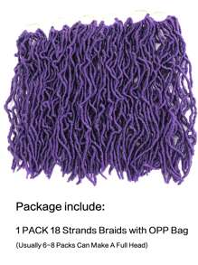 1 paquete de cabello trenzado púrpura suave Locs Crochet, de 18 a 36 pulgadas de largo, extensiones de cabello sintético Crochet Locs falsos/morados, regalos de Navidad (Púrpura#) - Ver 7