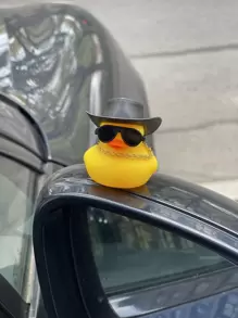 卡通鴨設計車內裝飾品,橡膠鴨子 - 彩色 - 查看 2