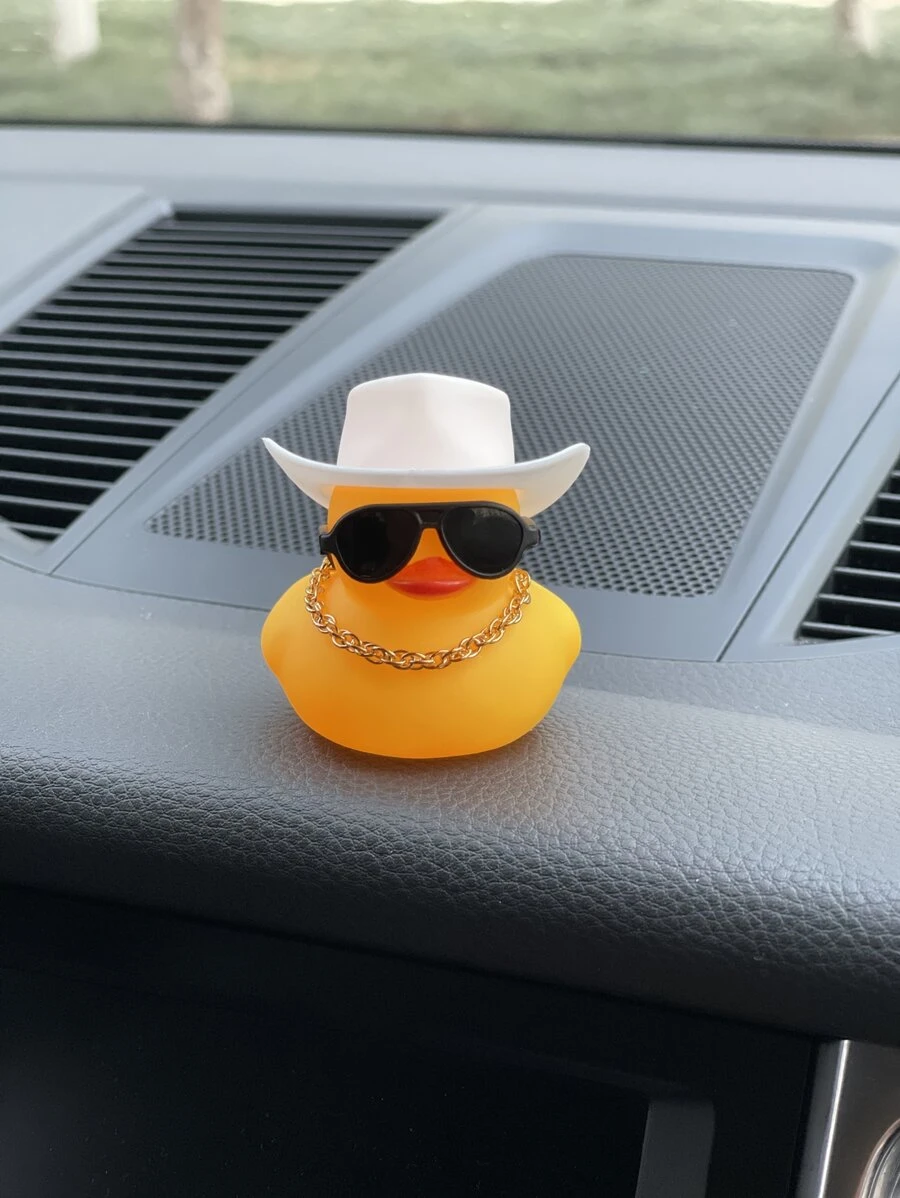 Phim Hoạt Hình Vịt Thiết Kế Xe Trang Trí Vịt Cao Su - Màu vàng - Xem 1