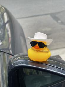 Phim Hoạt Hình Vịt Thiết Kế Xe Trang Trí Vịt Cao Su - Màu vàng - Xem 2