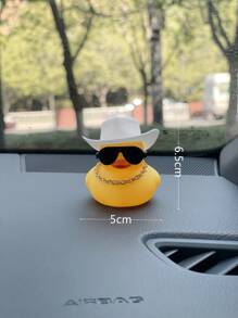 Phim Hoạt Hình Vịt Thiết Kế Xe Trang Trí Vịt Cao Su - Màu vàng - Xem 3