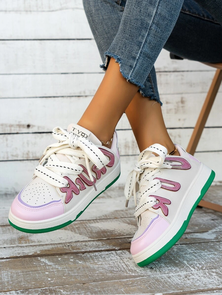 Giày thể thao vải denim xanh phong cách Mỹ cổ điển mùa thu mới cho nữ, giày thể thao thường ngày đa năng thoáng khí