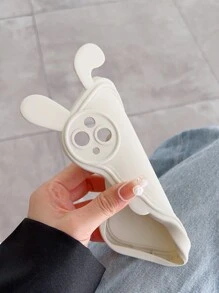 Funda para móvil con oreja de conejo - Beis - Ver 2