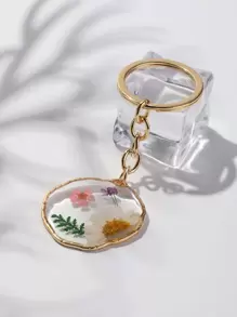 1pc Transparent Flower Detail Charm Keychain Casual Car Accessories Bag Charm Backpack For School - Multicolor - View 2