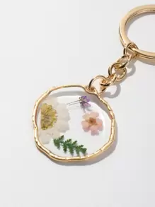 1pc Transparent Flower Detail Charm Keychain Casual Car Accessories Bag Charm Backpack For School - Multicolor - View 3