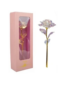 1pc Hoa hồng kim loại nhân tạo - trắng - Xem 6