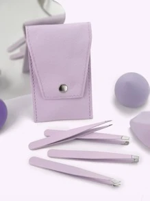 4 bộ nhíp nhổ lông mày - Màu tím - Xem 1