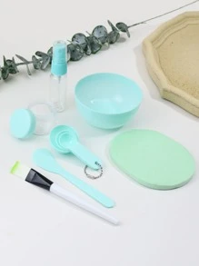 9 piezas Set tazón de hoja facial - Azul menta - Ver 2