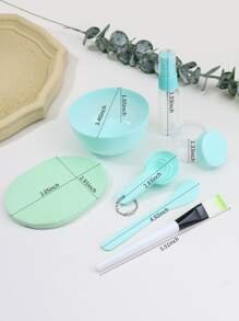 9 piezas Set tazón de hoja facial - Azul menta - Ver 7