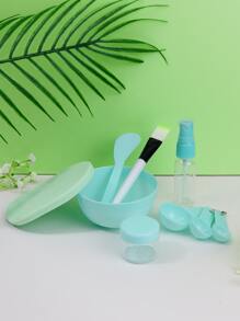 9 piezas Set tazón de hoja facial - Azul menta - Ver 8